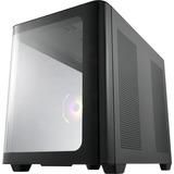 FSP  S380-BA bk, Cajas de torre negro, Micro Torre, PC, Negro, micro ATX, Mini-ITX, SPCC, Vidrio templado, Juego
