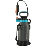 GARDENA 11138-20 rociador de jardín Pulverizador de mochila 5 L, Bomba & Pulverizador a presión gris/Turquesa, Pulverizador de mochila, 5 L, Negro, Exterior