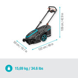 GARDENA PowerMax Duo 46/36V solo, 14646-55, Cortacésped negro/Gris
