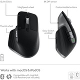 Logitech 910-006571 ratón Oficina mano derecha Bluetooth Laser 8000 DPI grafito, mano derecha, Laser, Bluetooth, 8000 DPI, Gris