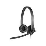 Logitech H570E Auriculares Alámbrico Diadema Oficina/Centro de llamadas USB tipo A Negro, Auriculares con micrófono negro, Alámbrico, Oficina/Centro de llamadas, 31,5 - 20000 Hz, 111 g, Auriculares, Negro