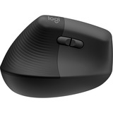 Logitech Lift for Business, Ratón grafito, mano derecha, Diseño vertical, Óptico, RF Wireless + Bluetooth, 4000 DPI, Grafito