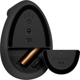 Logitech Lift for Business, Ratón grafito, mano derecha, Diseño vertical, Óptico, RF Wireless + Bluetooth, 4000 DPI, Grafito