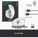Logitech MX Master 3S, Ratón gris claro, mano derecha, Laser, Bluetooth, 8000 DPI, Gris