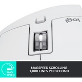 Logitech MX Master 3S, Ratón gris claro, mano derecha, Laser, Bluetooth, 8000 DPI, Gris