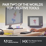 Logitech MX Master 3S for Mac ratón Oficina mano derecha Bluetooth Laser 8000 DPI grafito, mano derecha, Laser, Bluetooth, 8000 DPI, Gris
