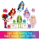 MGA Entertainment Rainbow High Littles Rainbow Fantasy Fairies Doll- Emerald (Green), Muñecos Rainbow High Littles Rainbow Fantasy Fairies Doll- Emerald (Green), Muñeca fashion, Femenino, 4 año(s), Niño/niña, 140 mm, Multicolor