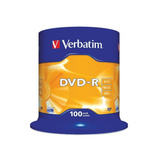 Verbatim DVD-R Matt Silver 4,7 GB 100 pieza(s), DVDs vírgenes DVD-R, 120 mm, Eje, 100 pieza(s), 4,7 GB