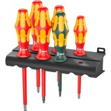 Wera 160 i/168 i/6 Juego de destornilladores Kraftform Plus Serie 100 + soporte rojo/Amarillo