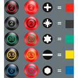 Wera 160 i/168 i/6 Juego de destornilladores Kraftform Plus Serie 100 + soporte rojo/Amarillo