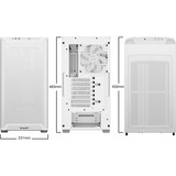be quiet! PURE BASE 501 Airflow White Midi Tower Blanco, Cajas de torre blanco, Midi Tower, PC, Blanco, ATX, micro ATX, Mini-ITX, Acrilonitrilo butadieno estireno (ABS), Acero, 17,8 cm