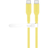 goobay Cable de silicona USB 2.0 amarillo, conector USB-C > conector USB-C amarillo