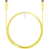 goobay Cable de silicona USB 2.0 amarillo, conector USB-C > conector USB-C amarillo