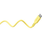 goobay Cable de silicona USB 2.0 amarillo, conector USB-C > conector USB-C amarillo