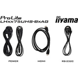 iiyama LH4375UHS-B2AG, Pantalla de gran formato negro (mate)