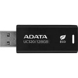 ADATA UC320 unidad flash USB 128 GB USB tipo A 3.2 Gen 1 (3.1 Gen 1) Negro, Lápiz USB 128 GB, USB tipo A, 3.2 Gen 1 (3.1 Gen 1), Sin tapa, 6,5 g, Negro