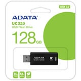 ADATA UC320 unidad flash USB 128 GB USB tipo A 3.2 Gen 1 (3.1 Gen 1) Negro, Lápiz USB 128 GB, USB tipo A, 3.2 Gen 1 (3.1 Gen 1), Sin tapa, 6,5 g, Negro