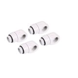 Alphacool Conector en L giratorio Eiszapfen G1/4 AG a G1/4 IG - White, Conexión blanco