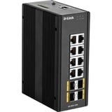 D-Link DIS‑300G‑12SW Gestionado L2 Gigabit Ethernet (10/100/1000) Negro, Interruptor/Conmutador Gestionado, L2, Gigabit Ethernet (10/100/1000), Bidireccional completo (Full duplex), Montaje de pared