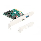 DeLOCK Tarjeta PCI Express x4 para 1 x puerto USB 10 Gbps Type-C externo + 1 x puerto USB 10 Gbps Type-A externo, Controlador USB 