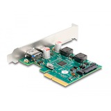 DeLOCK Tarjeta PCI Express x4 para 1 x puerto USB 10 Gbps Type-C externo + 1 x puerto USB 10 Gbps Type-A externo, Controlador USB 
