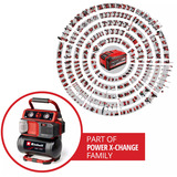 EINHELL Compresor a batería Power X-Change TE-AC 18/75 Li OF-Solo, 18Volt negro/Rojo