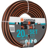 GARDENA Manguera para jardín Flex 20M 1/2  M.A. negro/Naranja, 18034-20