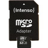 Intenso 3424480 memoria flash 32 GB MicroSD UHS-I Clase 10, Tarjeta de memoria negro, 32 GB, MicroSD, Clase 10, UHS-I, Class 1 (U1), Resistente a la temperatura, Resistente a golpes, Resistente al agua, A prueba de rayos X