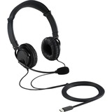 Kensington Auriculares USB-C clásicos con micrófono, Auriculares con micrófono negro, Alámbrico, Llamadas/Música, Auriculares, Negro