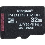 Kingston Tarjeta 32GB microSDHC Industrial C10 A1 pSLC paquete individual sin adaptador, Tarjeta de memoria negro, 32 GB, MicroSDHC, Clase 10, UHS-I, 100 MB/s, 80 MB/s