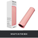 Logitech Desk Mat Alfombrillas para ratón, Alfombrilla de ratón rosa, Rosa, Monocromo, Nylon, Poliéster, Caucho, Base antiderrapante