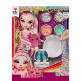 MGA Entertainment Rainbow Shimmers with Slime Fashion Doll - Bella (pink), Muñecos Rainbow High Rainbow Shimmers with Slime Fashion Doll - Bella (pink), Muñeca fashion, Femenino, 4 año(s), Niño/niña, 280 mm, Multicolor