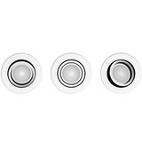 Philips Hue Pack de 3 focos empotrables White Ambiance Milliskin, Luz de LED blanco