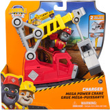 Spin Master Equipo Rubble, grúa megapotente de Charger, grúa de juguete con figura de Charger y dos herramientas desmontables, juguetes de La patrulla canina para niños y niñas a partir de 3 años, Vehículo de juguete Rubble & Crew Equipo Rubble, grúa megapotente de Charger, grúa de juguete con figura de Charger y dos herramientas desmontables, juguetes de La patrulla canina para niños y niñas a partir de 3 años, Camión grúa, 3 año(s), Plástico, Multicolor