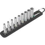 Wera 05004525001 set de conectores y conector Juego de enchufes, Llave de tubo negro, Juego de enchufes, 1/4", Métrico, 9 cabezal(es), 5,5.5,6,7,8,10,11,12,13 mm, 5 cm