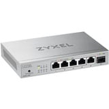 Zyxel XMG-105 No administrado 2.5G Ethernet (100/1000/2500) Gris, Interruptor/Conmutador plateado, No administrado, 2.5G Ethernet (100/1000/2500)