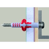fischer Dübel DuoSeal 6x38 S PH TX A2, Pasador gris claro/Rojo
