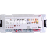 fischer Mini FixTainer DuoPower + Tornillos, Pasador gris claro/Rojo