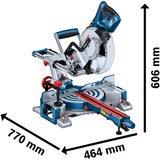 Bosch GCM 305-216 D PROFESSIONAL 4200 RPM 1200 W, Sierras de corte a inglete y a bisel azul, Bisel doble, 4200 RPM, -48°, 48°, -47°, 47°