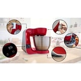 Bosch Serie 4 MUM5X720 robot de cocina 1000 W 3,9 L Rojo, Plata Balanza integrada rojo/Plateado, 3,9 L, Rojo, Plata, Tocar, 2,7 kg, 1,1 m, 4 discos