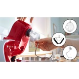 Bosch Serie 4 MUM5X720 robot de cocina 1000 W 3,9 L Rojo, Plata Balanza integrada rojo/Plateado, 3,9 L, Rojo, Plata, Tocar, 2,7 kg, 1,1 m, 4 discos