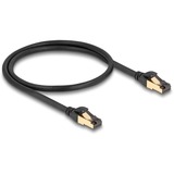 DeLOCK Cable de red RJ-45 Cat.6a S/FTP, con cable en bruto Cat.7 negro