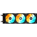 GIGABYTE GAMING 360 Refrigeración Líquida para CPU - 3x120 mm Ventiladores ARGB, Mecanismo de enclavamiento deslizante, DAISY-CHAIN, Compatible con Intel LGA 1851 y AMD AM5, Refrigeración por agua negro, Mecanismo de enclavamiento deslizante, DAISY-CHAIN, Compatible con Intel LGA 1851 y AMD AM5, Sistema de refrigeración líquida todo en uno, 12 cm, Negro