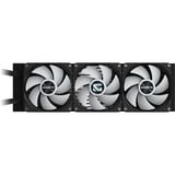 GIGABYTE GAMING 360 Refrigeración Líquida para CPU - 3x120 mm Ventiladores ARGB, Mecanismo de enclavamiento deslizante, DAISY-CHAIN, Compatible con Intel LGA 1851 y AMD AM5, Refrigeración por agua negro, Mecanismo de enclavamiento deslizante, DAISY-CHAIN, Compatible con Intel LGA 1851 y AMD AM5, Sistema de refrigeración líquida todo en uno, 12 cm, Negro