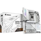 GIGABYTE X870E AORUS PRO ICE Placa Base - Soporta CPUs AMD Ryzen 9000, 16+2+2 Fases VRM Digital, hasta 8000MHz DDR5 (OC), 3xPCIe 5.0 + 1xPCIe 4.0, Wi-Fi 7, 2.5GbE LAN, USB 4 plateado/blanco, 16+2+2 Fases VRM Digital, hasta 8000MHz DDR5 (OC), 3xPCIe 5.0 + 1xPCIe 4.0, Wi-Fi 7, 2.5GbE LAN, USB 4, AMD, Zócalo AM5, AMD Ryzen 7000 Series, AMD Ryzen 8000 Series, AMD Ryzen 9000 Series, Zócalo AM5, 256 GB, DDR5-SDRAM