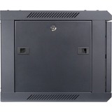 Inter-Tech SMA-6406 6U Bastidor de pared Negro, Armario IT negro, Bastidor de pared, 6U, 30 kg, Bloqueo del teclado, 14,4 kg, Negro