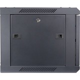 Inter-Tech SMA-6406 6U Bastidor de pared Negro, Armario IT negro, Bastidor de pared, 6U, 30 kg, Bloqueo del teclado, 14,4 kg, Negro