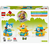LEGO DUPLO Animales sobre Ruedas 3en1, Juegos de construcción Juego de construcción, 2 año(s), Plástico, 58 pieza(s), 843 g