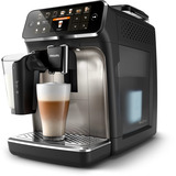 Philips Serie 5400 Solución de leche LatteGo EP5447/90 Cafetera Espresso automática, 12 bebidas​, Superautomática negro/Cromado, 12 bebidas​, Máquina espresso, 1,8 L, Granos de café, Molinillo integrado, 1500 W, Negro, Cromo