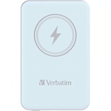 Verbatim Charge 'n' Go Polímero de litio 5000 mAh Cargador inalámbrico Azul, Banco de potencia celeste, 5000 mAh, Polímero de litio, Quick Charge 3.0, Cargador inalámbrico, Azul